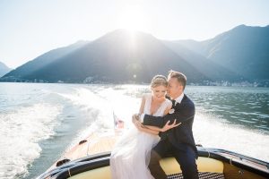 a couple on the boat over como lake